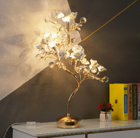 Metal Blossom-Tree Accent Table Lamp — product view 2