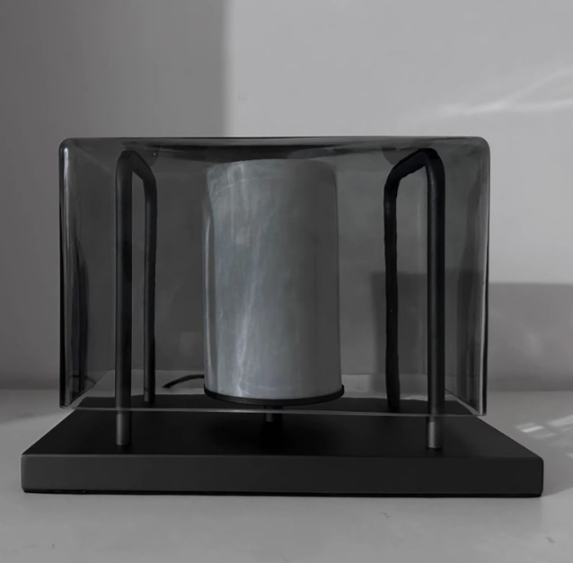 Metal Frame Accent Table Lamp with Cylinder Diffuser — product view 2
