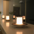 Mini Cylinder Accent Table Lamp with Metal Details — product view 1
