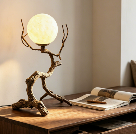 Branch-Style Glass Globe Table Lamp — product view 1
