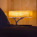 Wood-Detail Table Lamp with Wireless Charging — product view 1