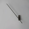 Stick Shaped Brass & Black Metal Wall Sconce with LED