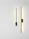 Stick Shaped Brass & Black Metal Wall Sconce with LED
