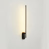 Stick Shaped Brass & Black Metal Wall Sconce with LED