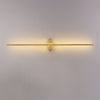 Stick Shaped Brass & Black Metal Wall Sconce with LED