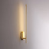 Stick Shaped Brass & Black Metal Wall Sconce with LED