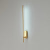 Stick Shaped Brass & Black Metal Wall Sconce with LED