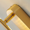 Stick Shaped Brass & Black Metal Wall Sconce with LED