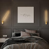 Stick Shaped Brass & Black Metal Wall Sconce with LED