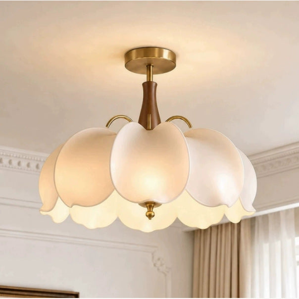 Lotus Petal Flush Mount Ceiling Light in interior setting 1