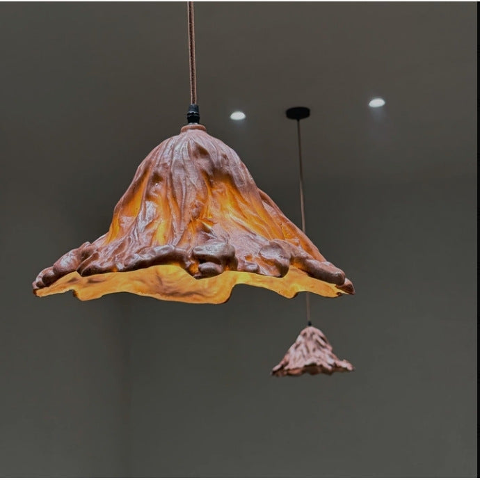 Warm Amber Glass Cone Pendant Light, interior scene 1
