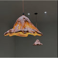 Warm Amber Glass Cone Pendant Light, interior scene 1