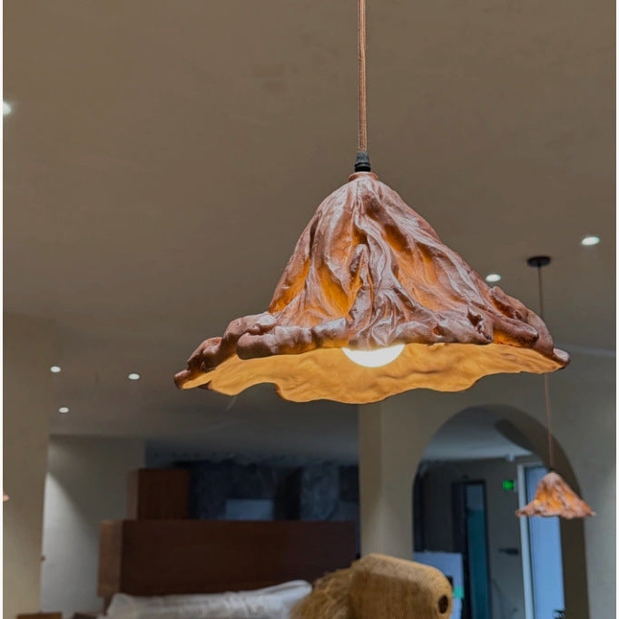 Warm Amber Glass Cone Pendant Light, interior scene 2