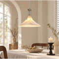 Natural Shell Glass Flared Pendant Light, interior scene 1