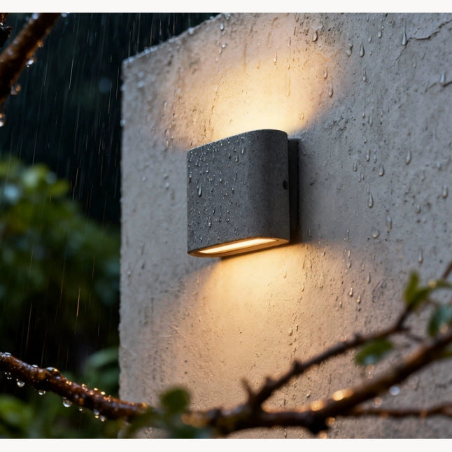White Travertine-Style Modern Wall Sconce interior photograph 2