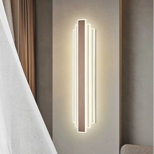 Slim Brass-Tone Cylinder Wall Sconce interior photograph 2