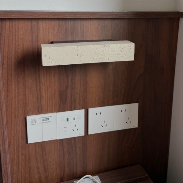 Walnut and Travertine-Effect Adjustable Wall Light interior photograph 1